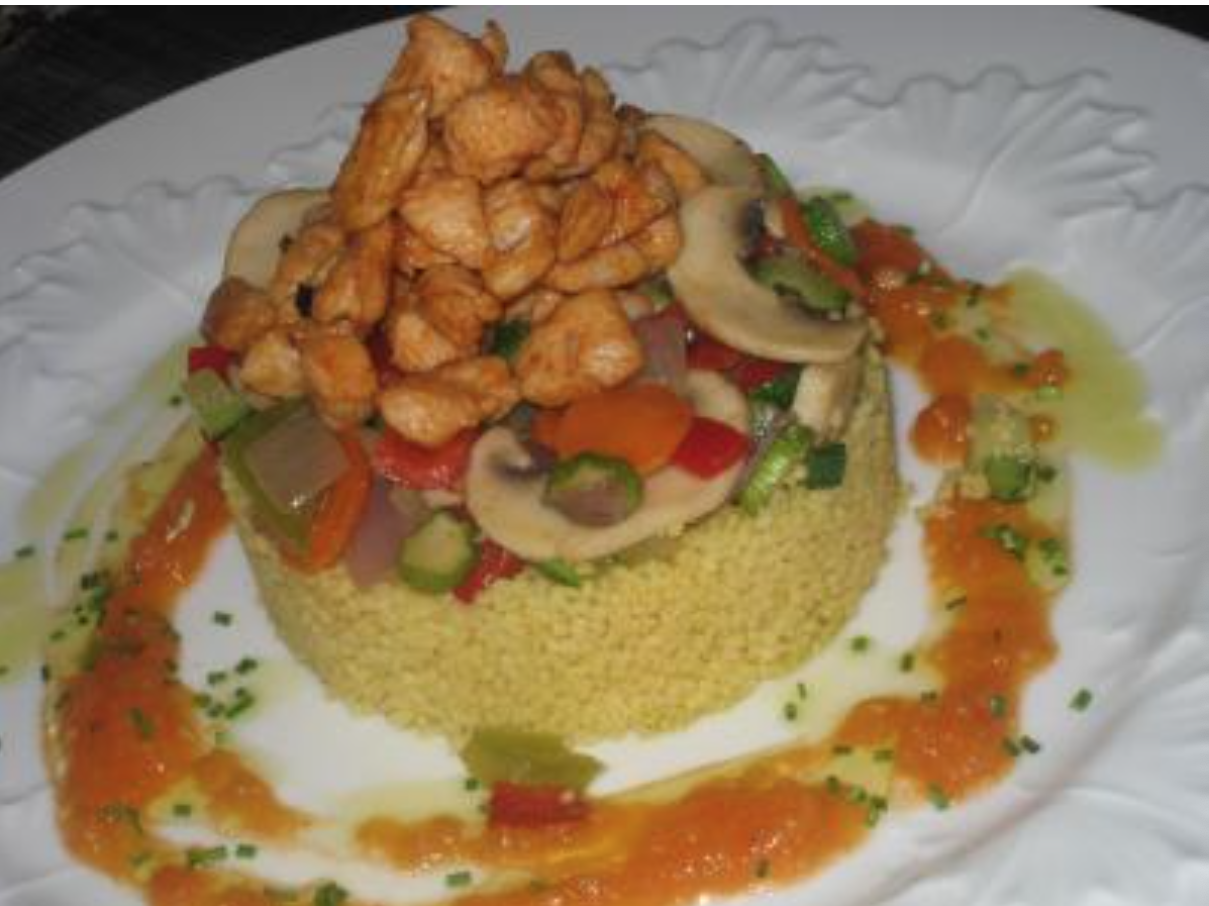 Cuscus con seitan y verduras